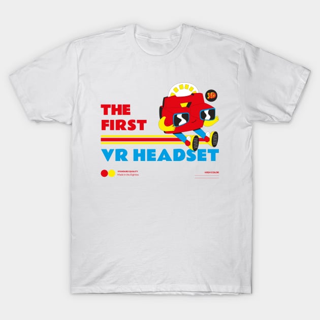 The First VR Headset Retro View Master Toy T-Shirt by M n' Emz Studio